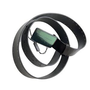 Dolce & Gabbana new black leather mens belt size 42